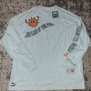 New Puma Take It Easy Long Sleeve Shirt Mental Health Awareness